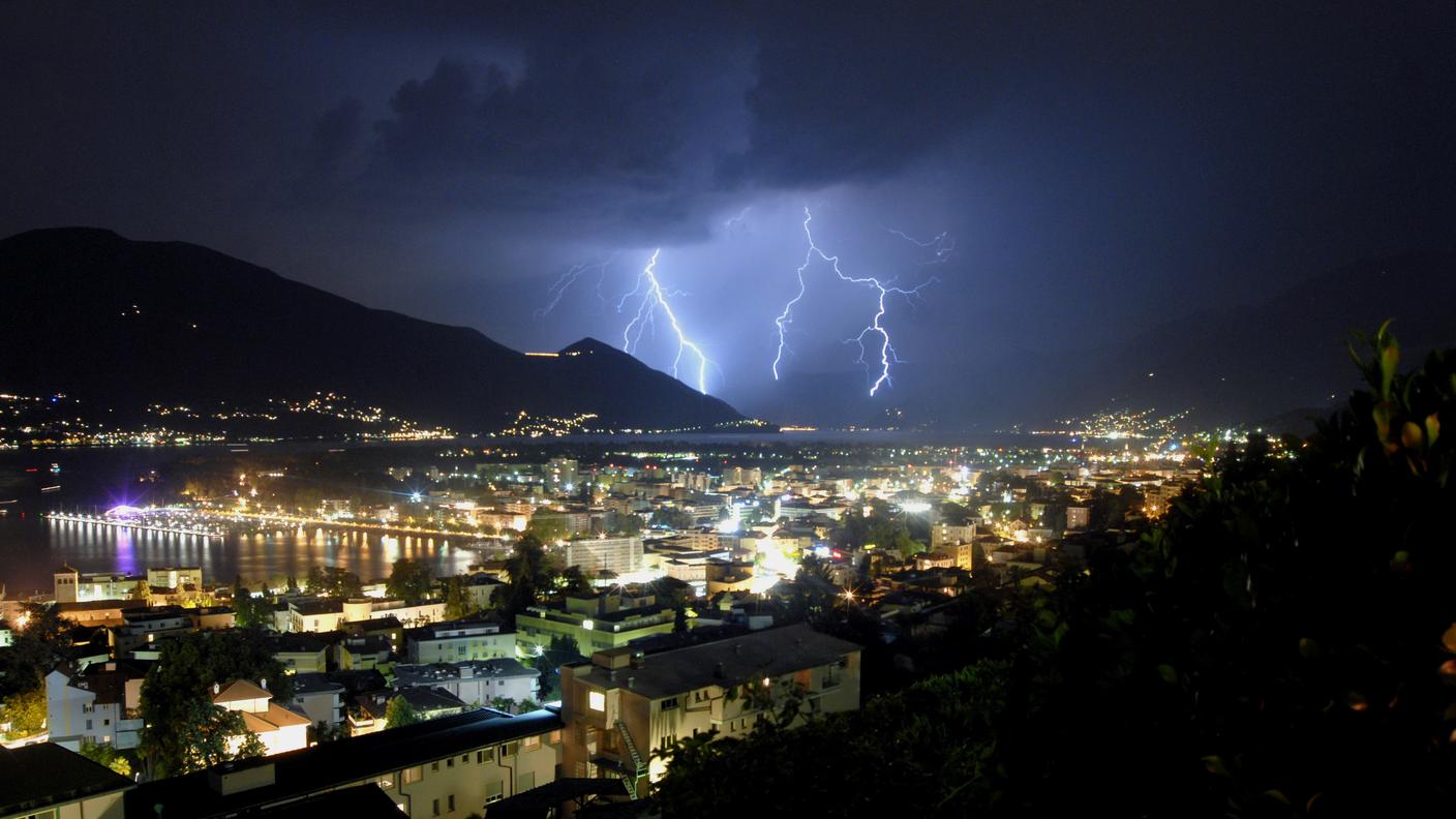 Un temporale si scatena sul Locarnese