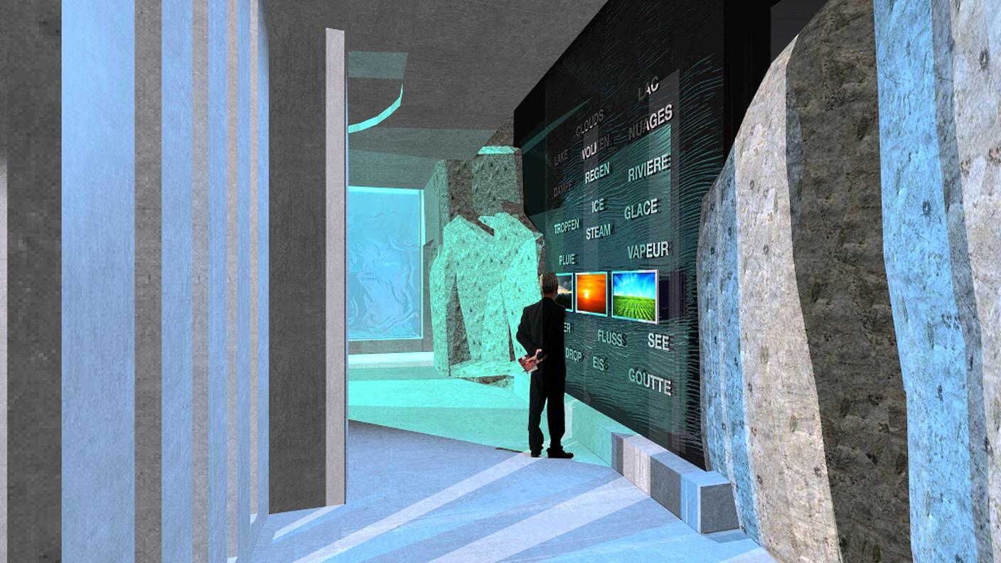 L'area dedicata ai ghiacciai delle Alpi
