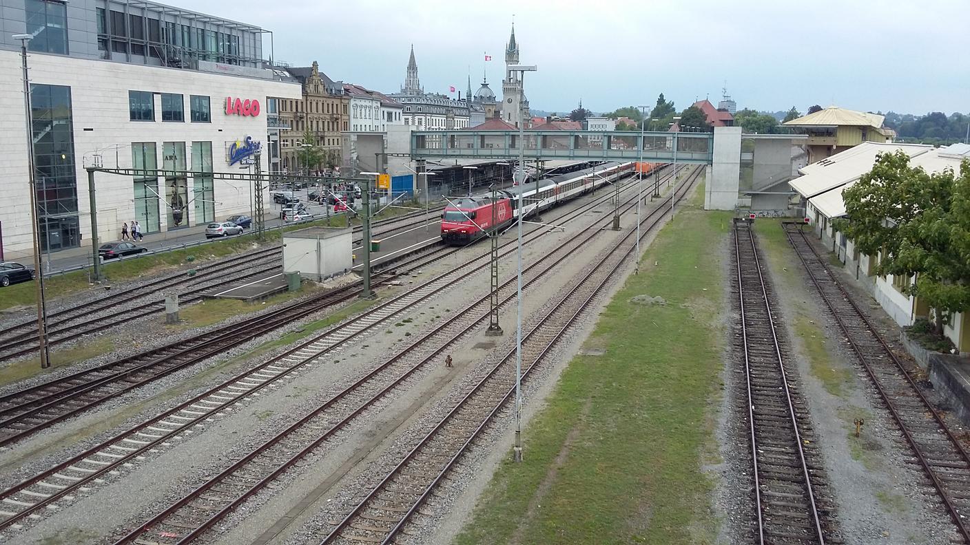 La stazione di Costanza, uno dei luogo di transito dei migranti diretti a nord