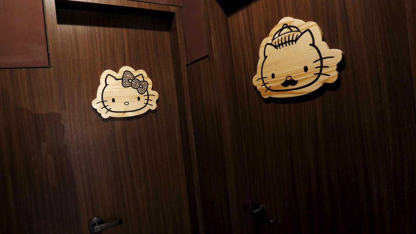 La toilette dell'hotel avrà una sola porta e non più due