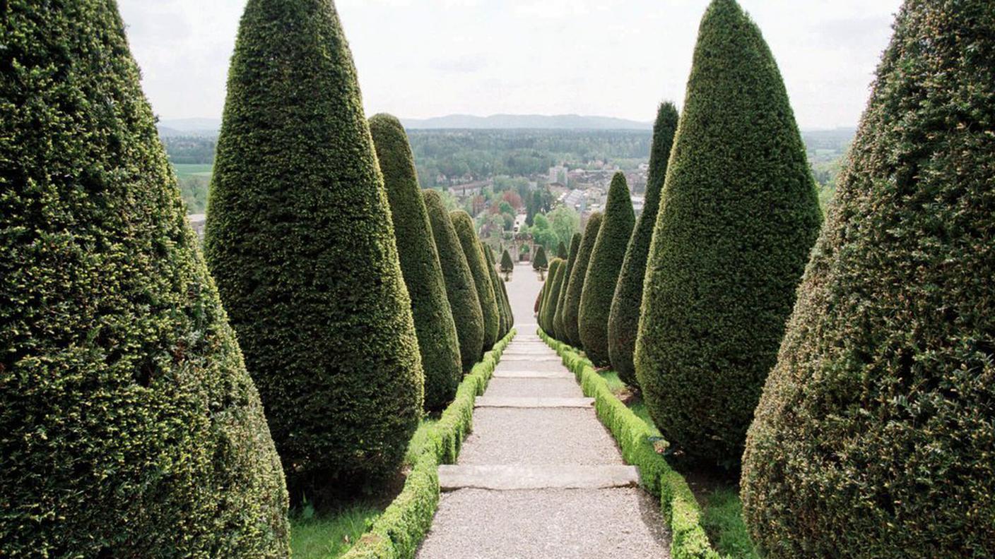 Un'immagine del giardino storico del castello di Wildegg, nel canton Argovia