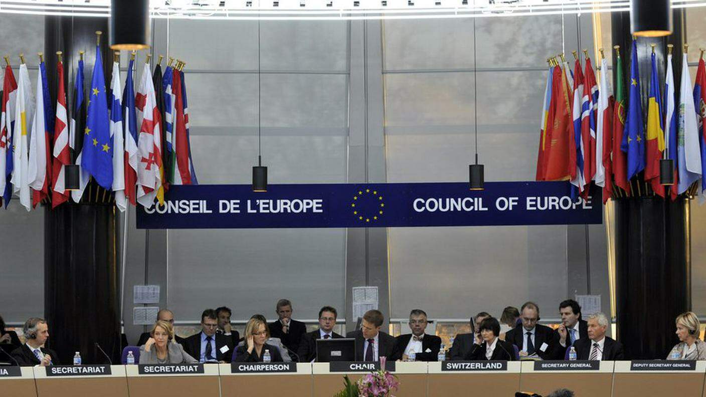 Una riunione ad alto livello del Consiglio d'Europa nel 2009, con l'allora consigliera federale Michéline Calmy-Rey