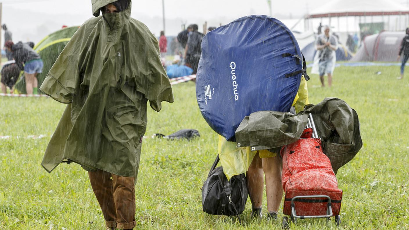 I campeggiatori colti di sorpresa dalle intense piogge