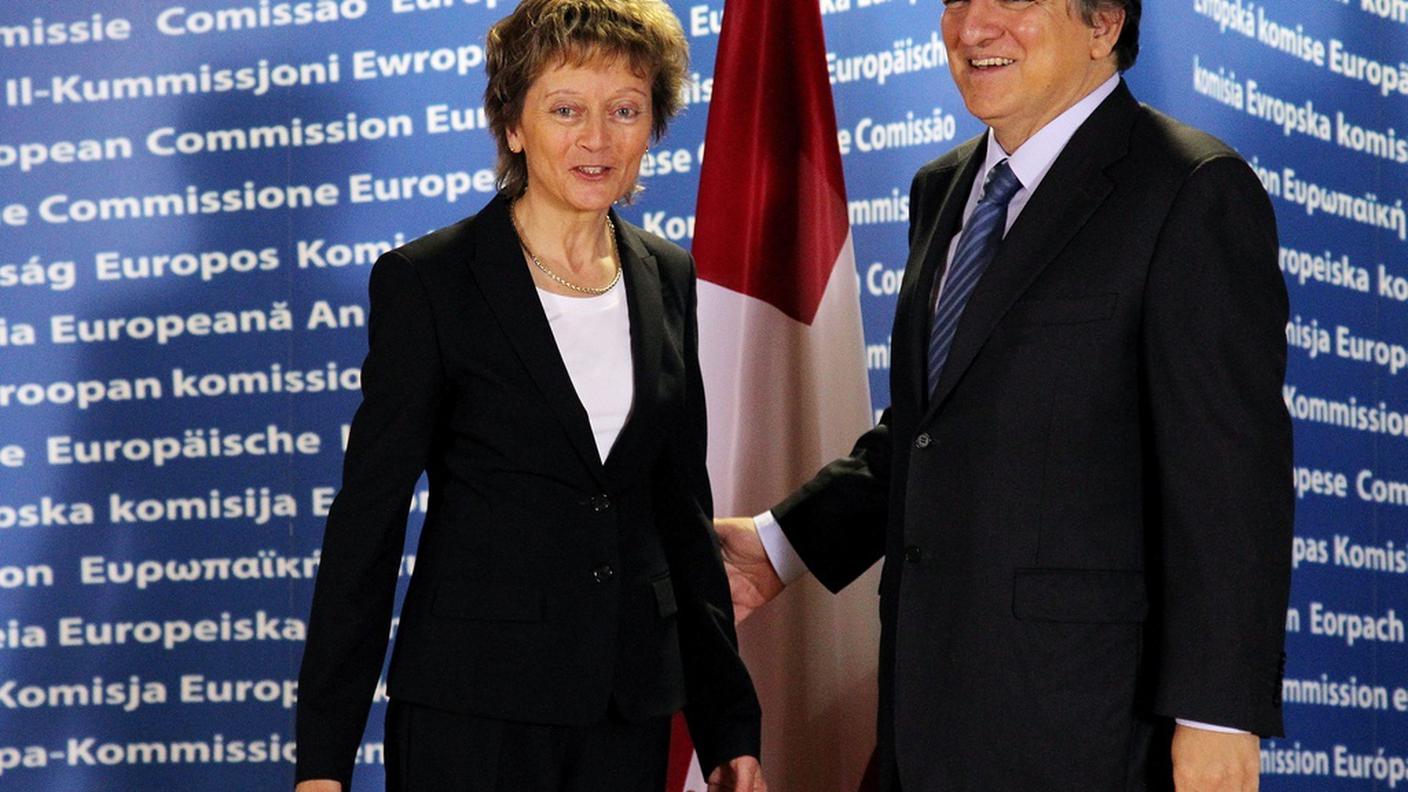 Eveline Widmer-Schlumpf e José Manuel Barroso