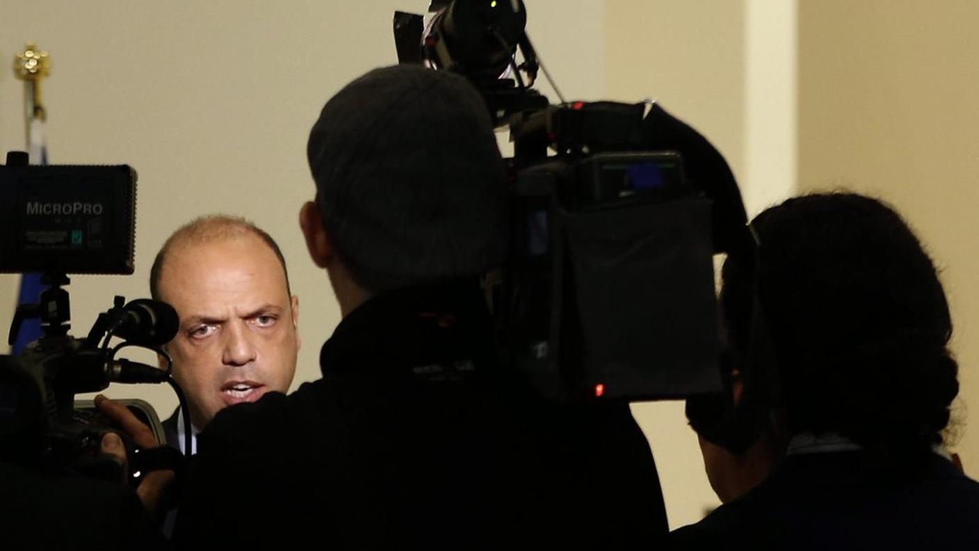 Alfano durante la riunione ministeriale in Lussemburgo 