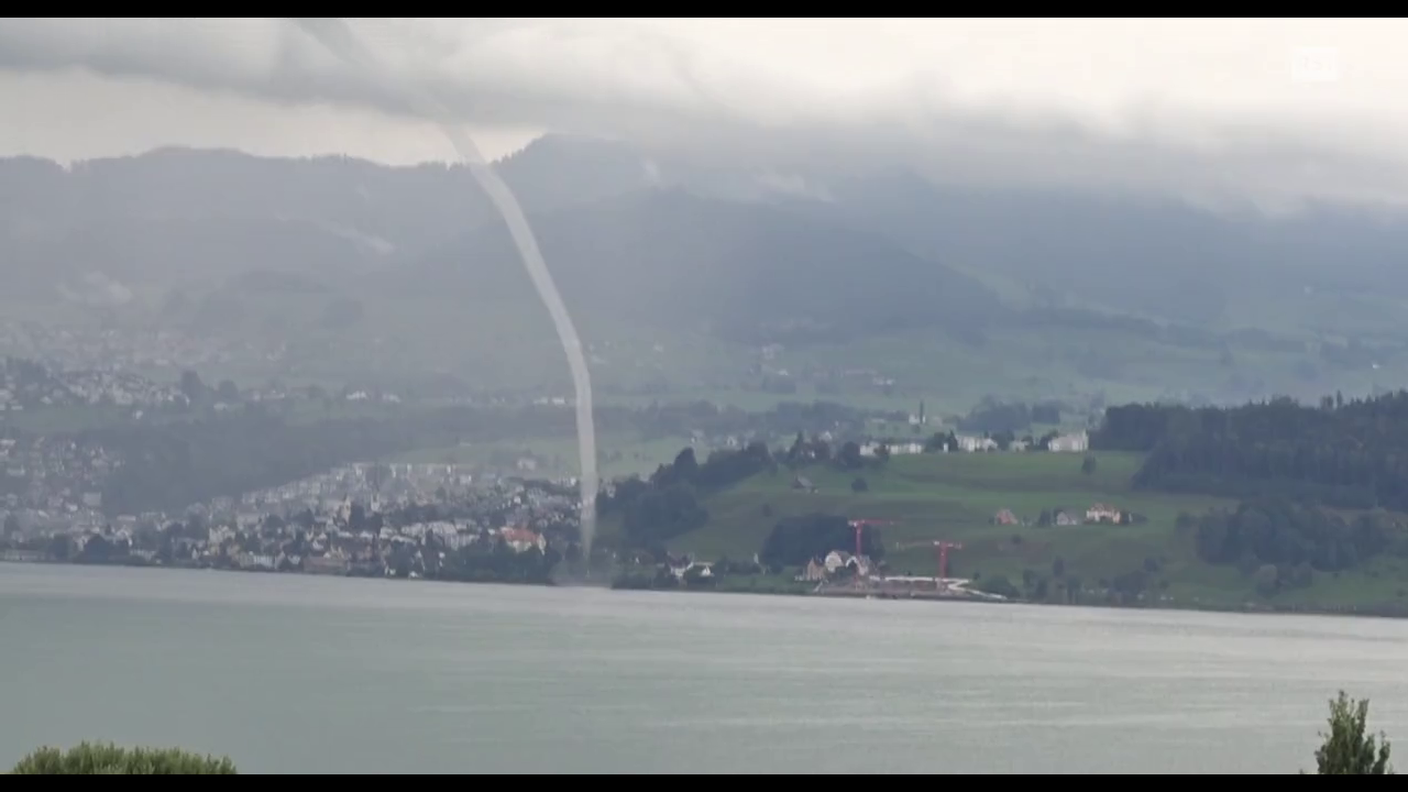 Il video del piccolo tornado sul Lago di Zurigo