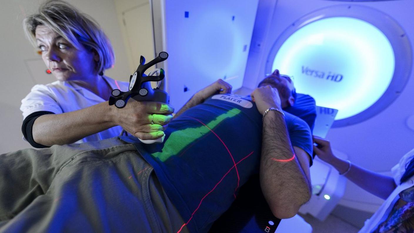 Un paziente sottoposto ad un trattamento di radioterapia