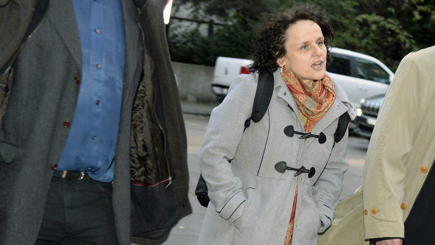Iris Ritzmann, al suo arrivo al tribunale distrettuale di Zurigo
