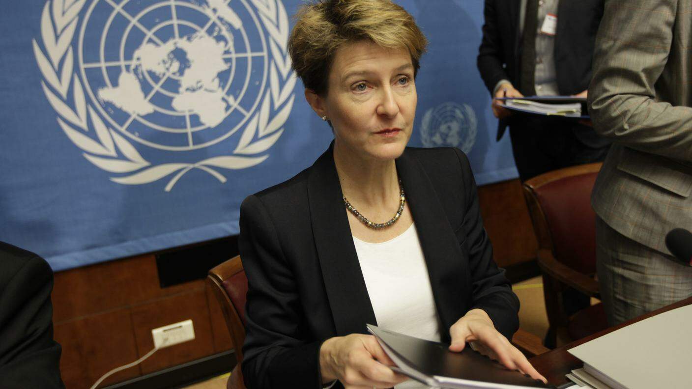 In conferenza stampa, alle Nazioni Unite di Ginevra, nel dicembre del 2011