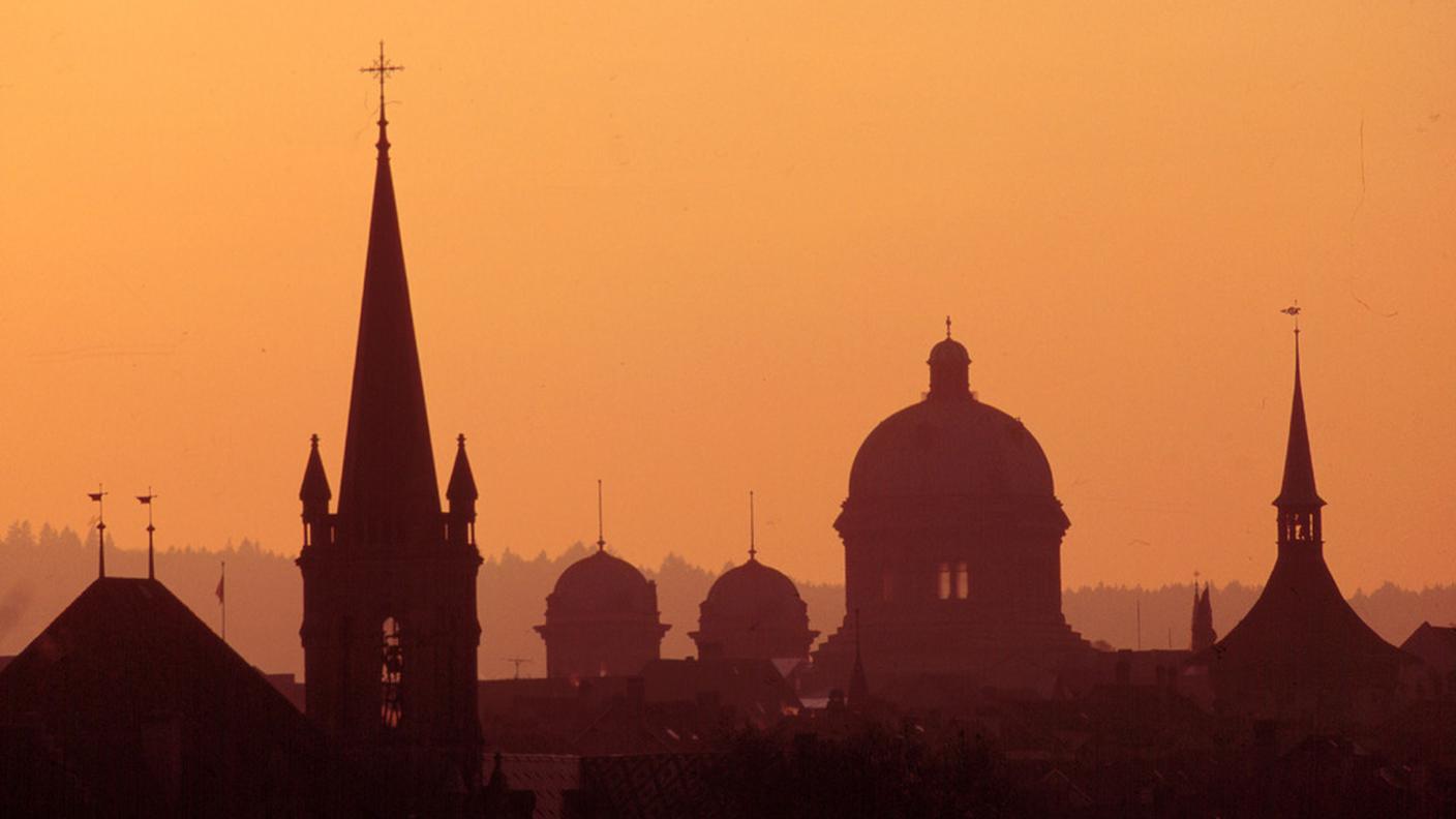 La skyline della città vecchia di Berna