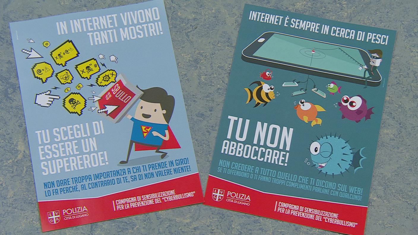 I manifesti della campagna contro il cyberbullismo