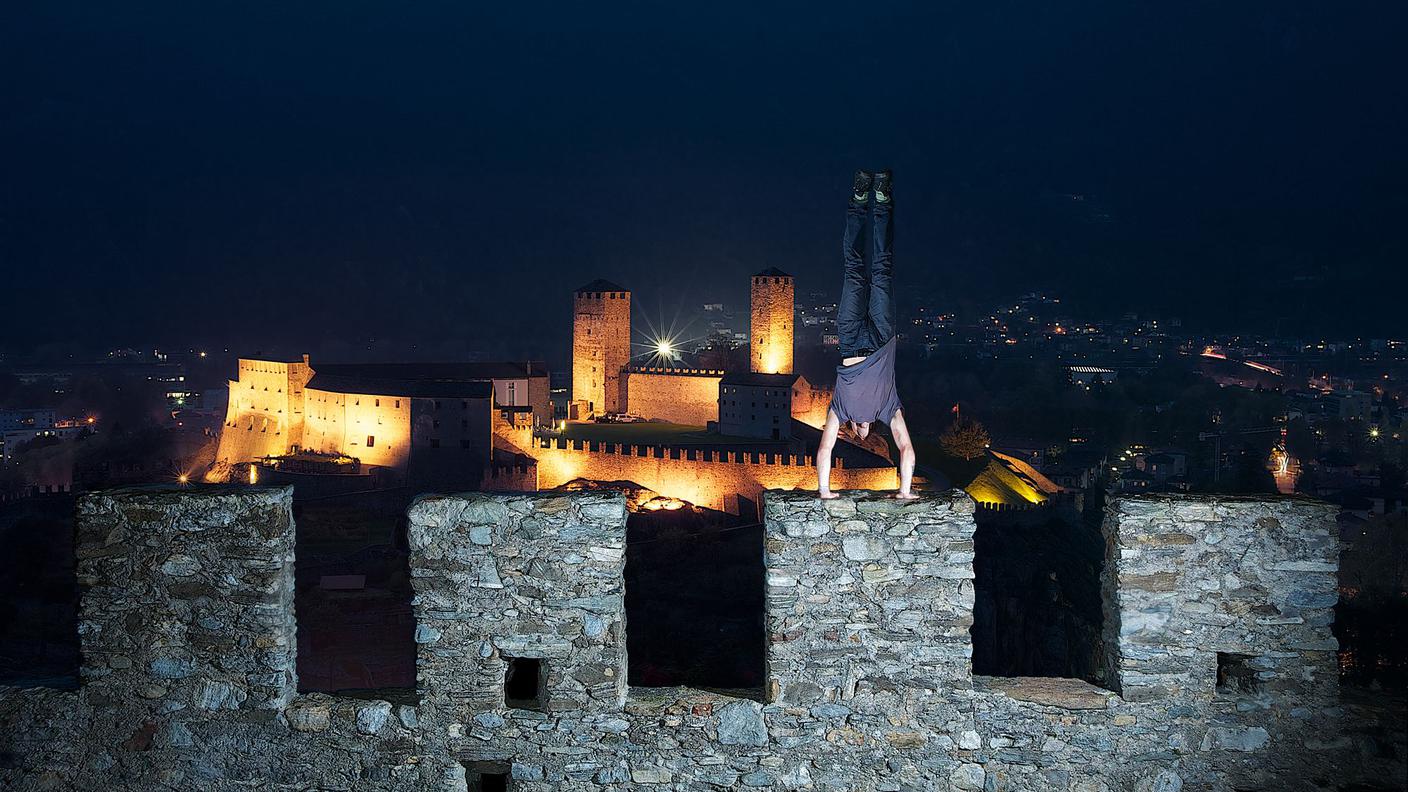 Kevin nel suo ambiente naturale: i castelli di Bellinzona