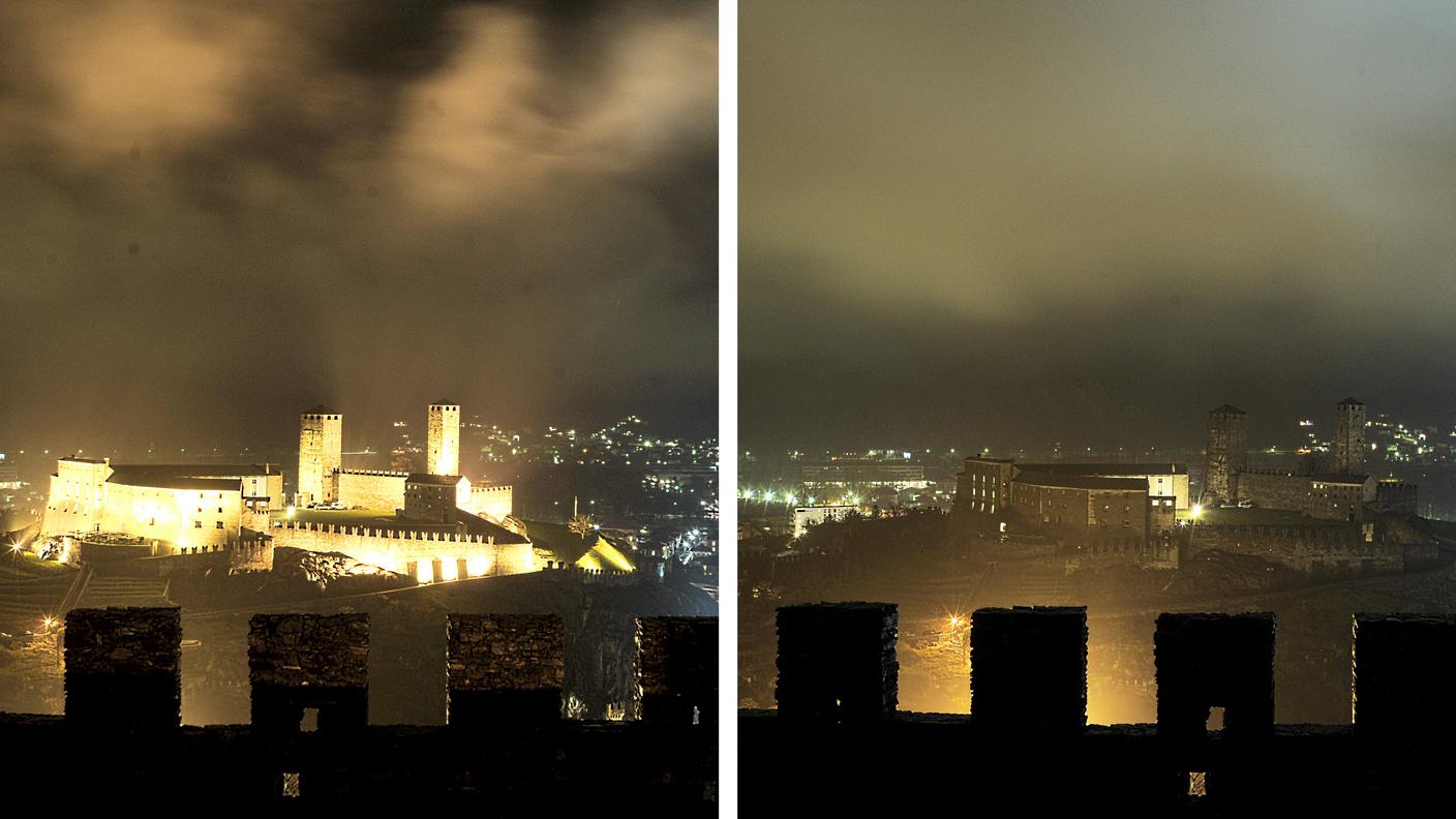 L'Ora della Terra nel 2009 ai Castelli di Bellinzona