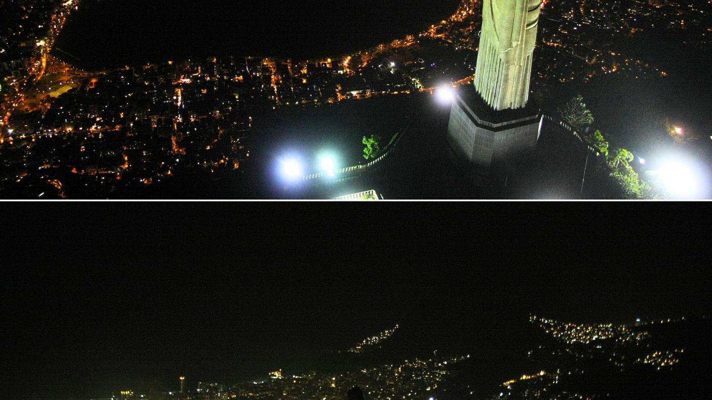 Rio de Janeiro, la statua del Cristo redentore sembra scomparso dal panorama