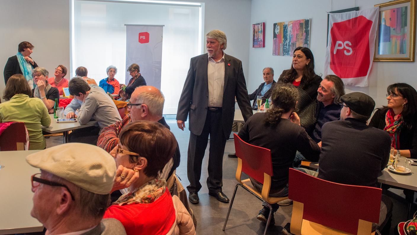 Il PS ha atteso i risultati del voto alla casa del popolo a Bellinzona