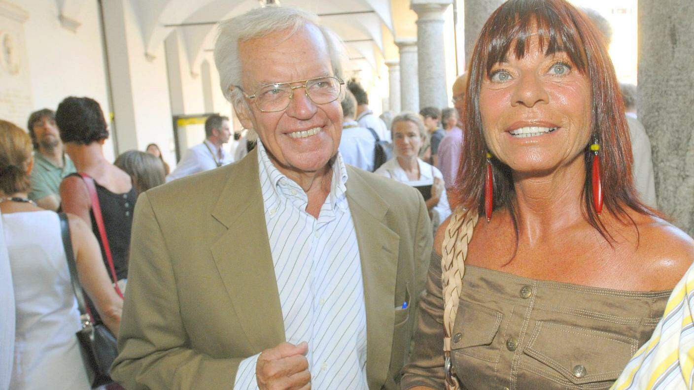 Con la moglie Renata a Locarno al rinfresco per l'inaugurazione del 60° Festival del film nel 2007