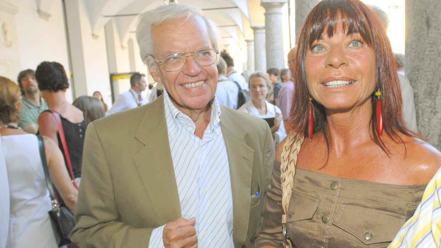 Con la moglie Renata a Locarno al rinfresco per l'inaugurazione del 60° Festival del film nel 2007