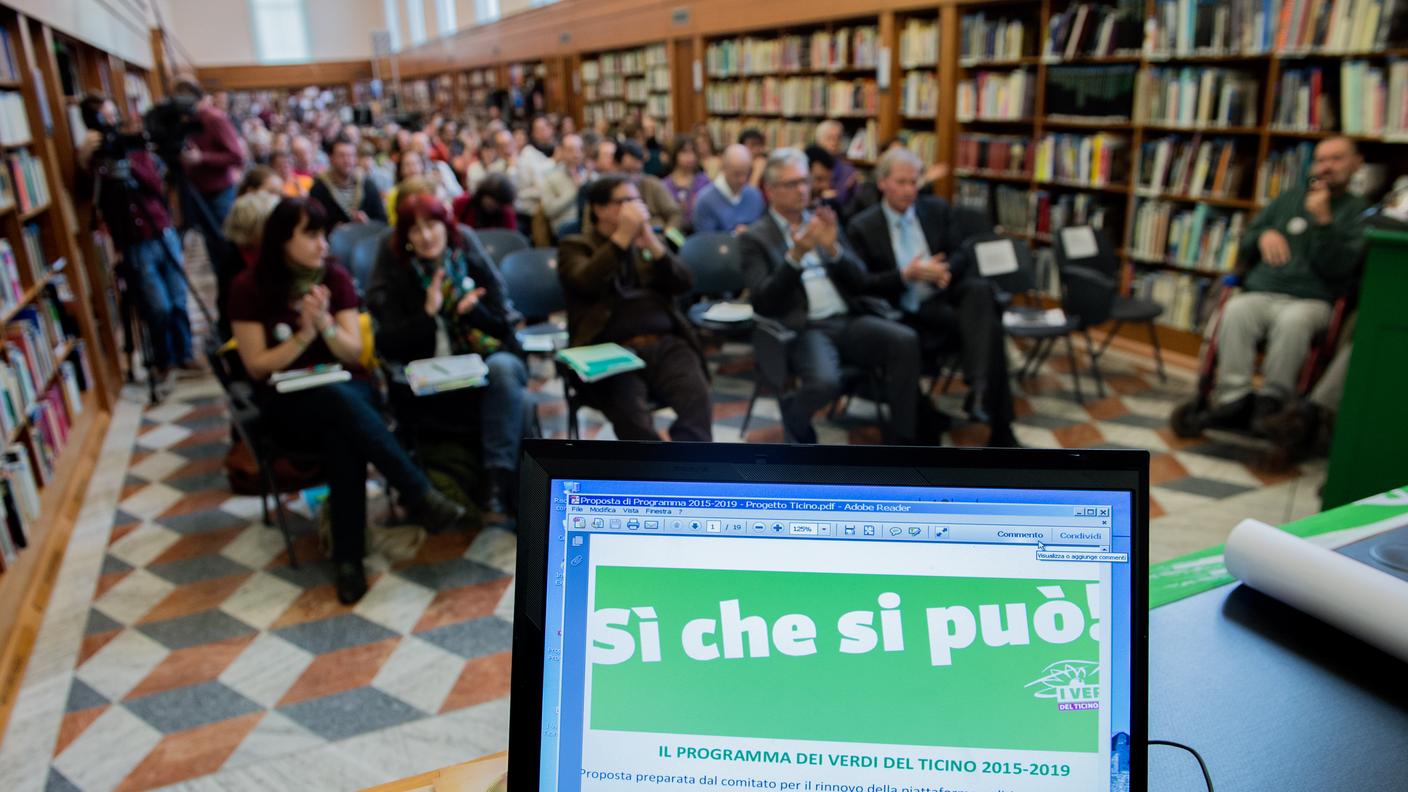 L'assemblea straordinaria dei Verdi ticinesi dello scorso gennaio