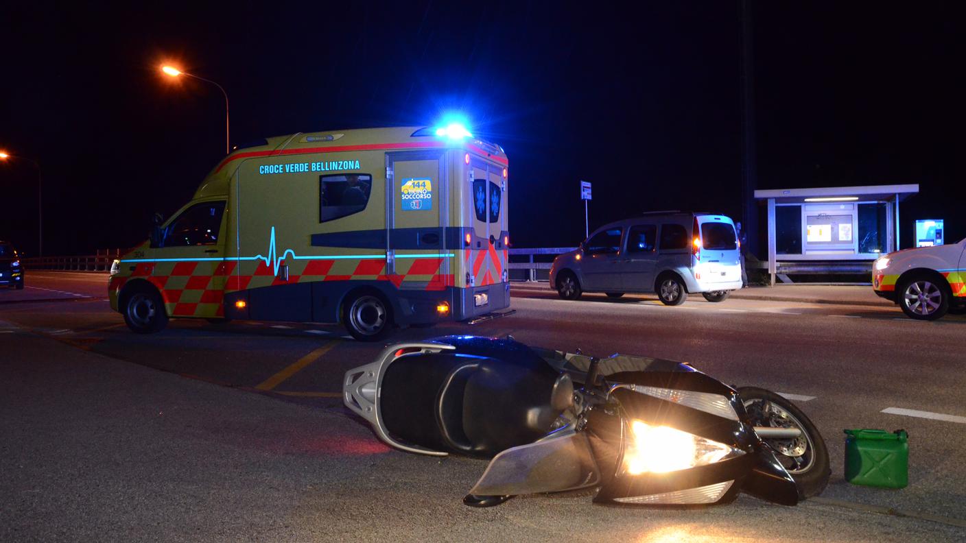 Il luogo dell'incidente in via Tatti a Bellinzona