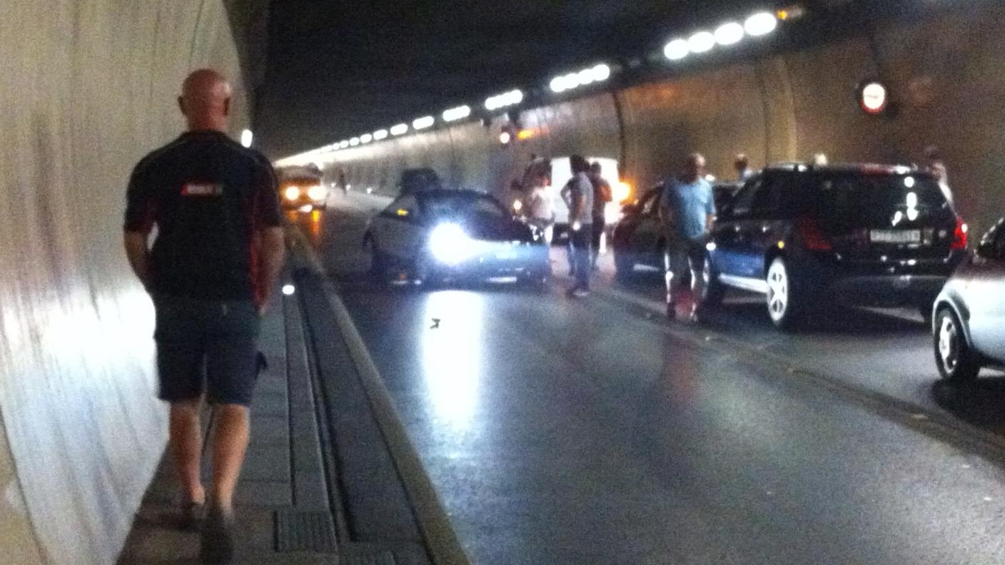 La situazione all'interno del tunnel