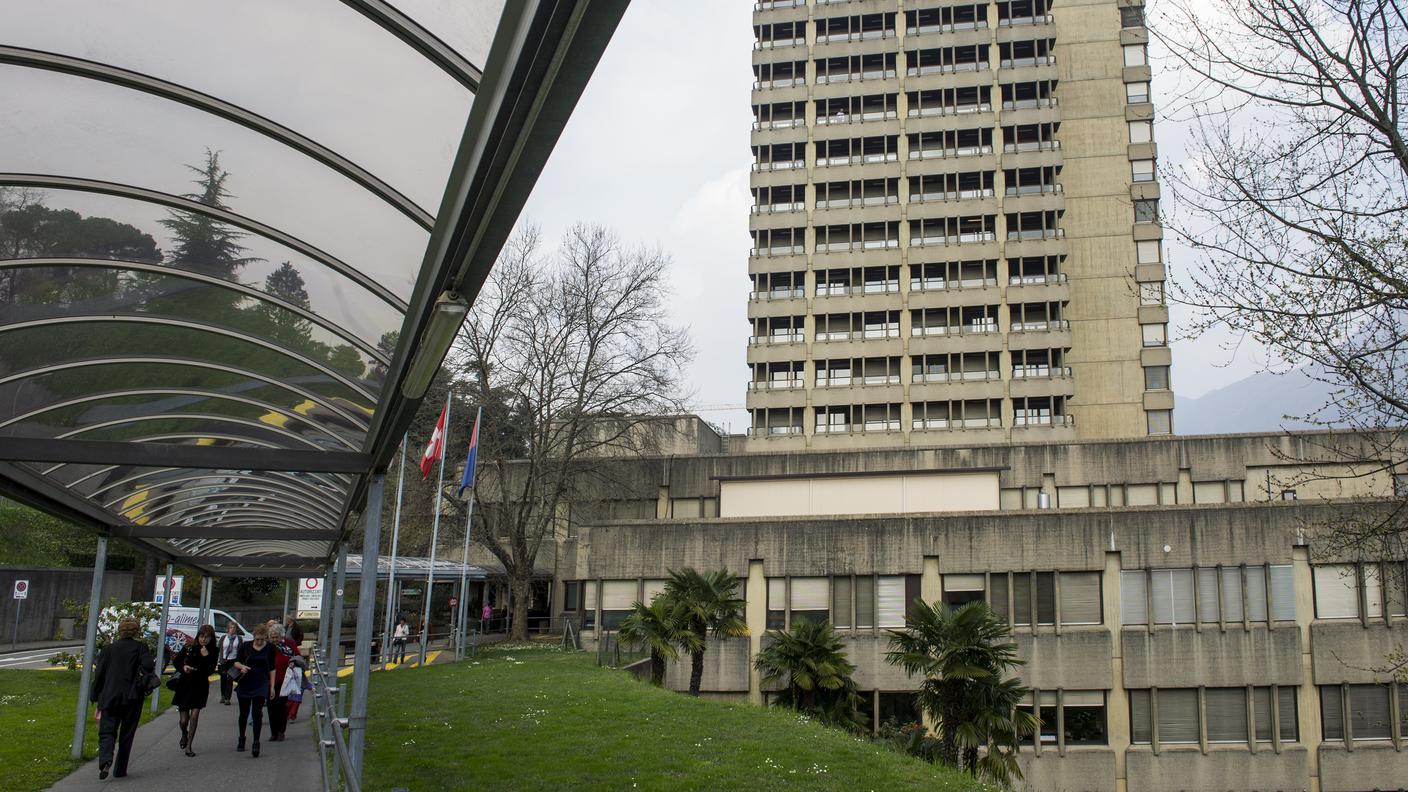 Una veduta esterna dell'Ospedale regionale di Lugano (Civico)
