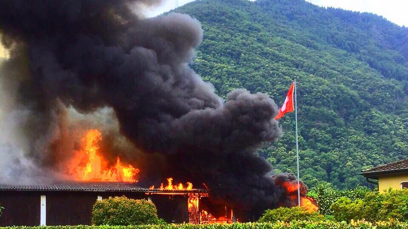 L'incendio a Quartino