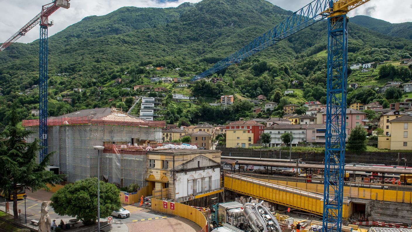 Il cantiere visto dall'alto