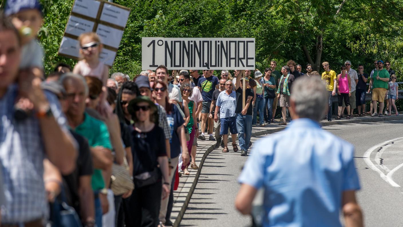 Un'immagine del corteo