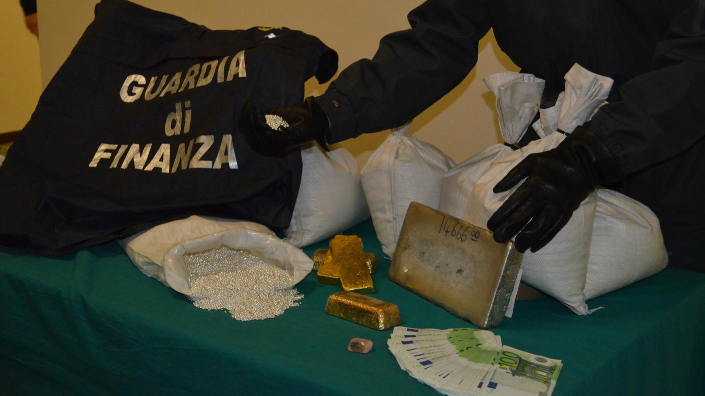 L'oro sequestrato