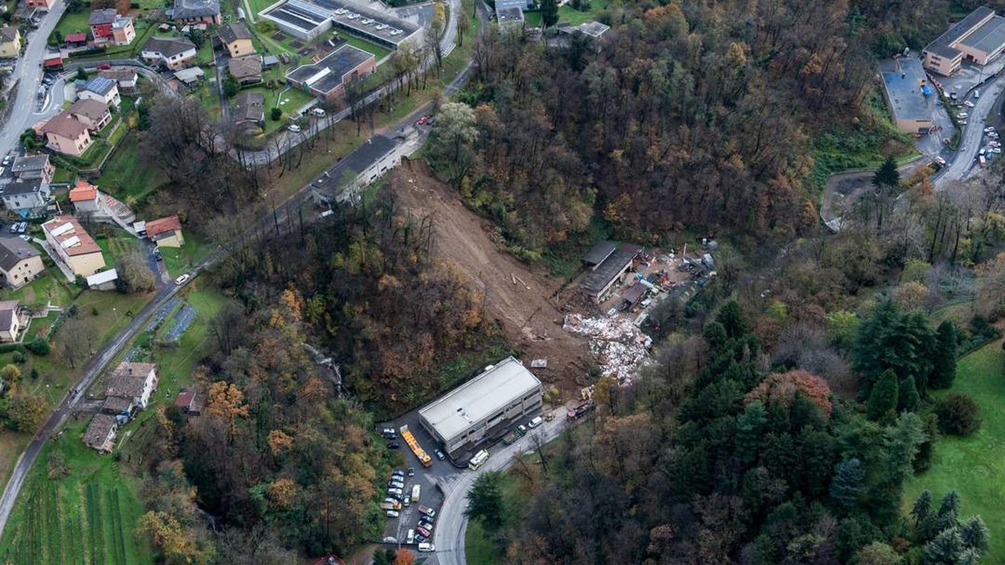 La zona colpita dalla frana, costata la vita a due donne