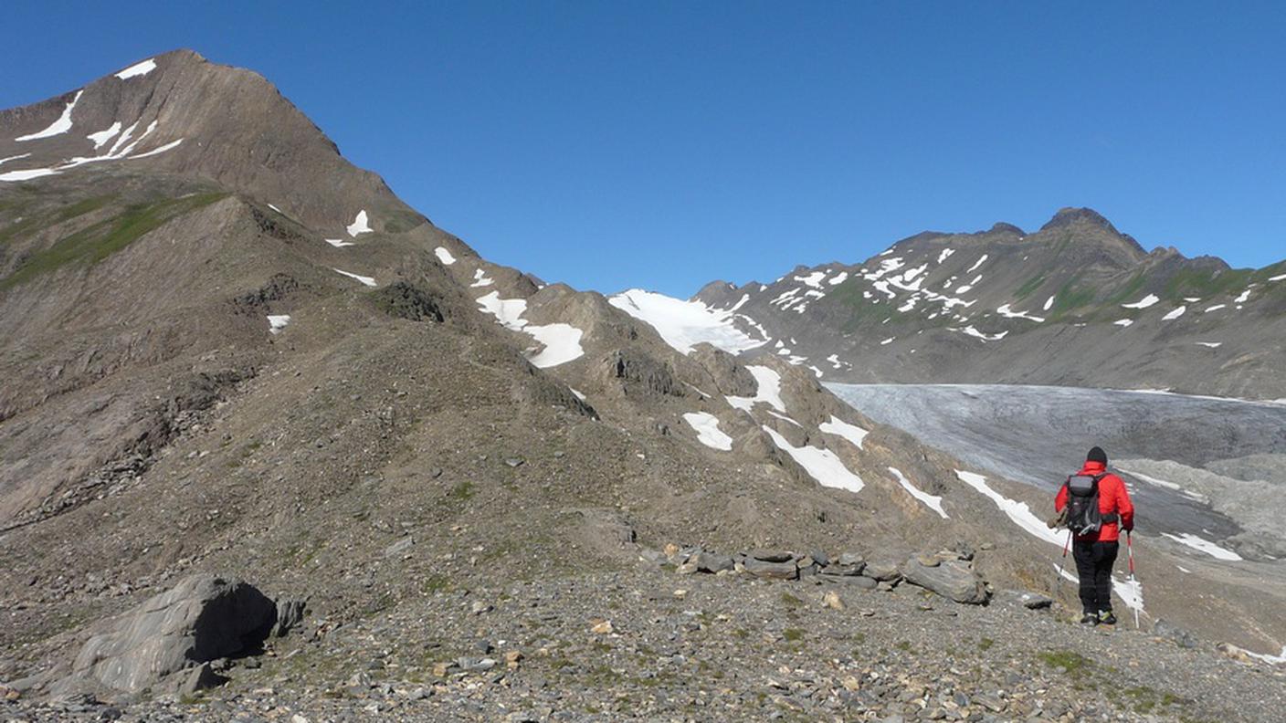 La Punta dei Camosci (Battelmatthorn) e il fronte del Ghiaccio del Gries
