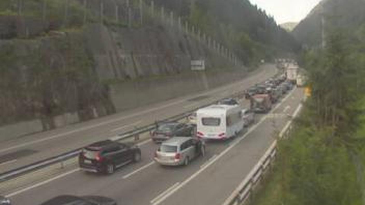 La situazione sulla rampa nord del San Gottardo