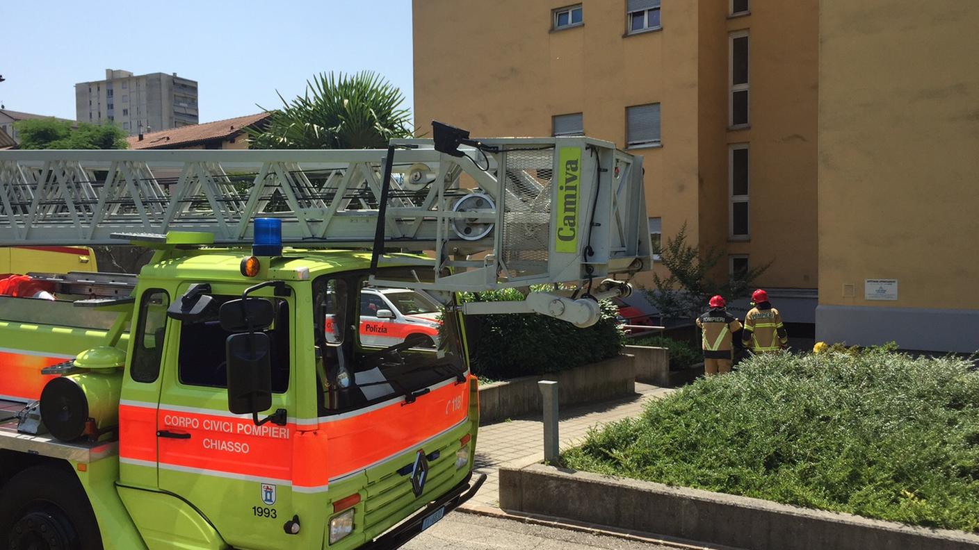 Pompieri in azione a Balerna