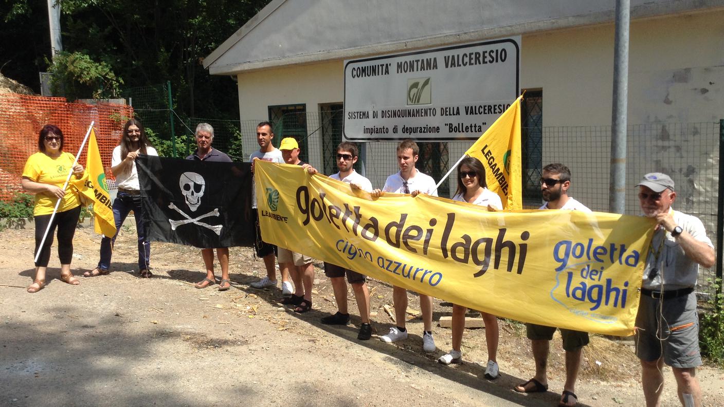 Consegnata la bandiera nera al depuratore di Porto Ceresio