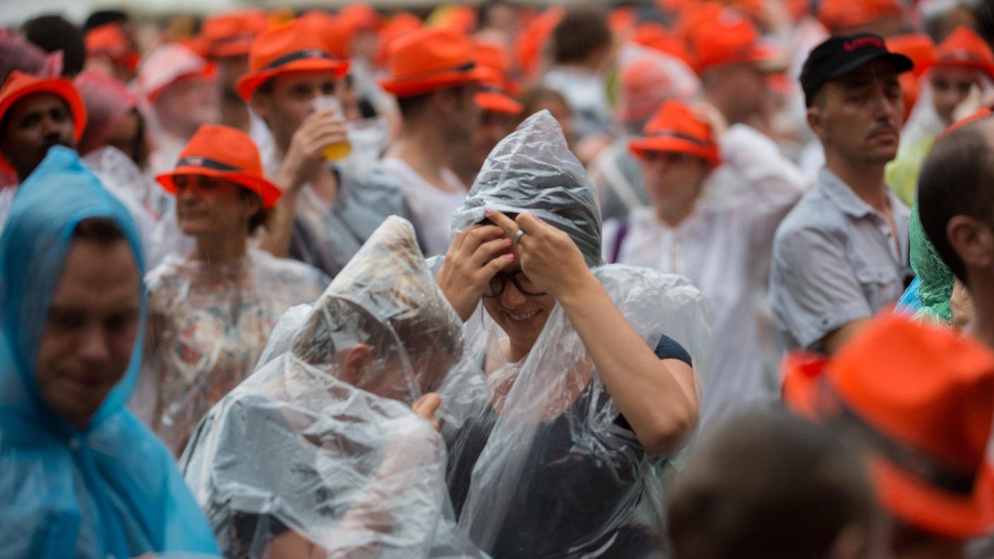 Uno scorcio del pubblico di Piazza Grande 
