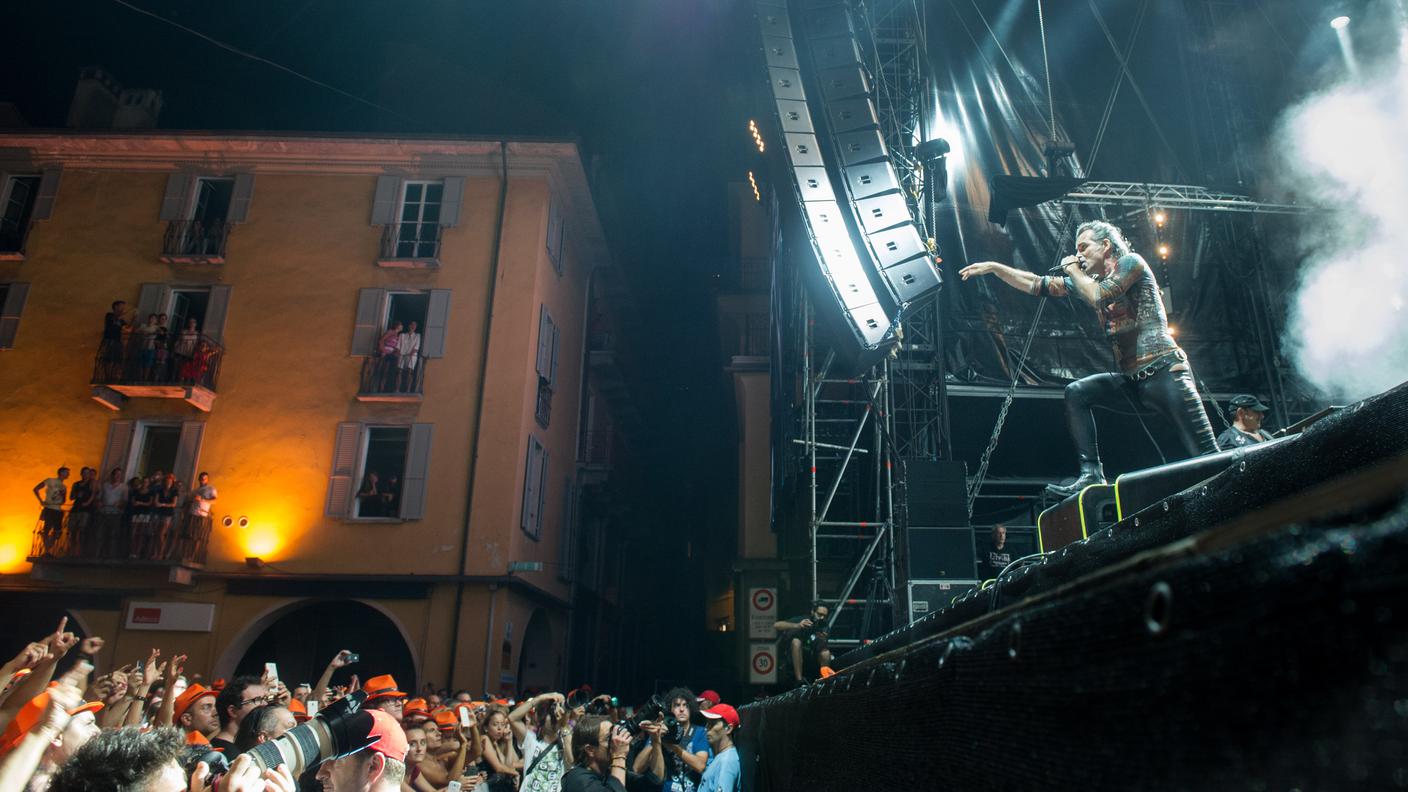 Un'immagine scattata durante il concerto dei Litfiba