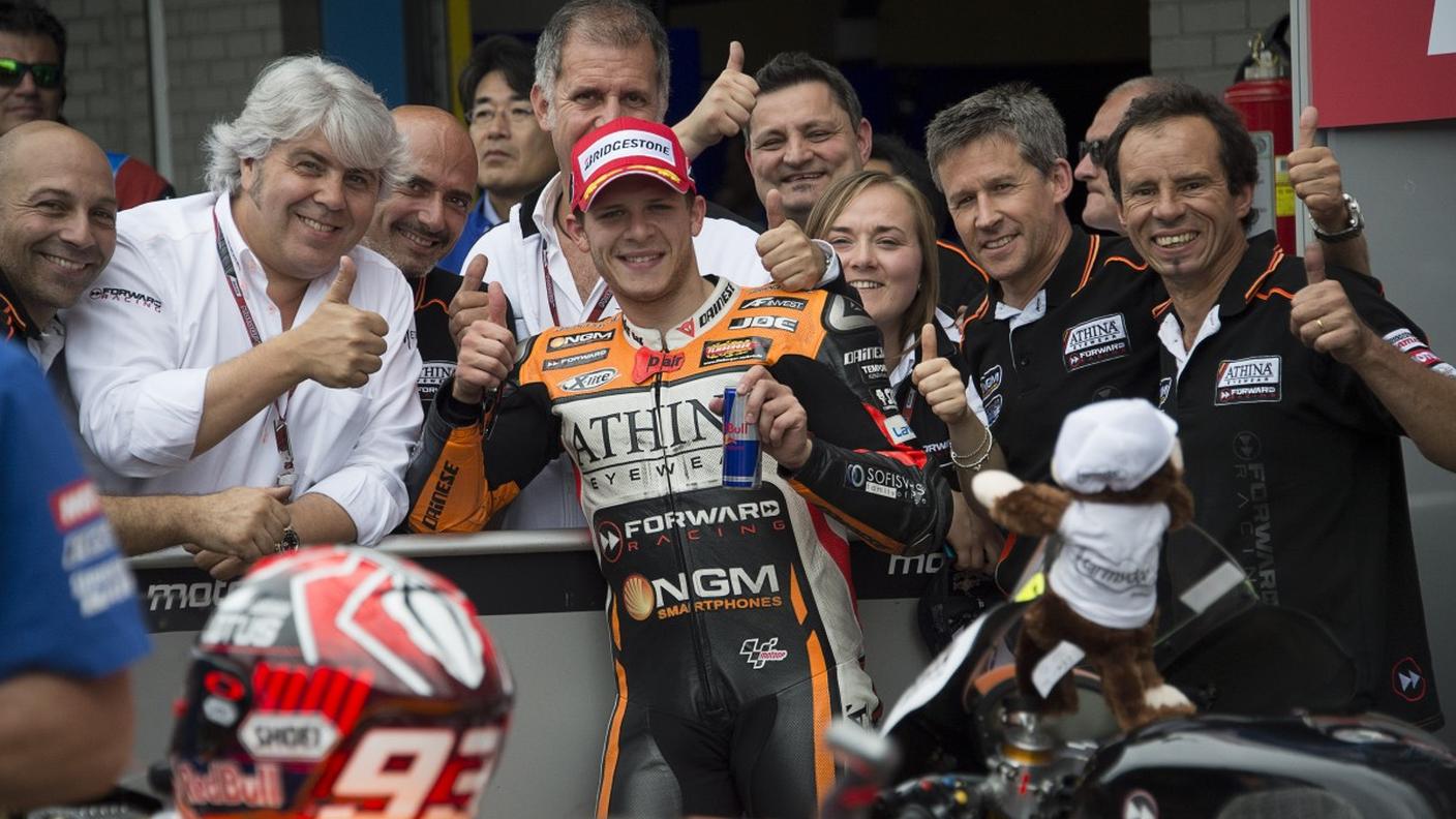 Giovanni Cuzari con il resto scuderia in giorni felici, prima dell'arresto