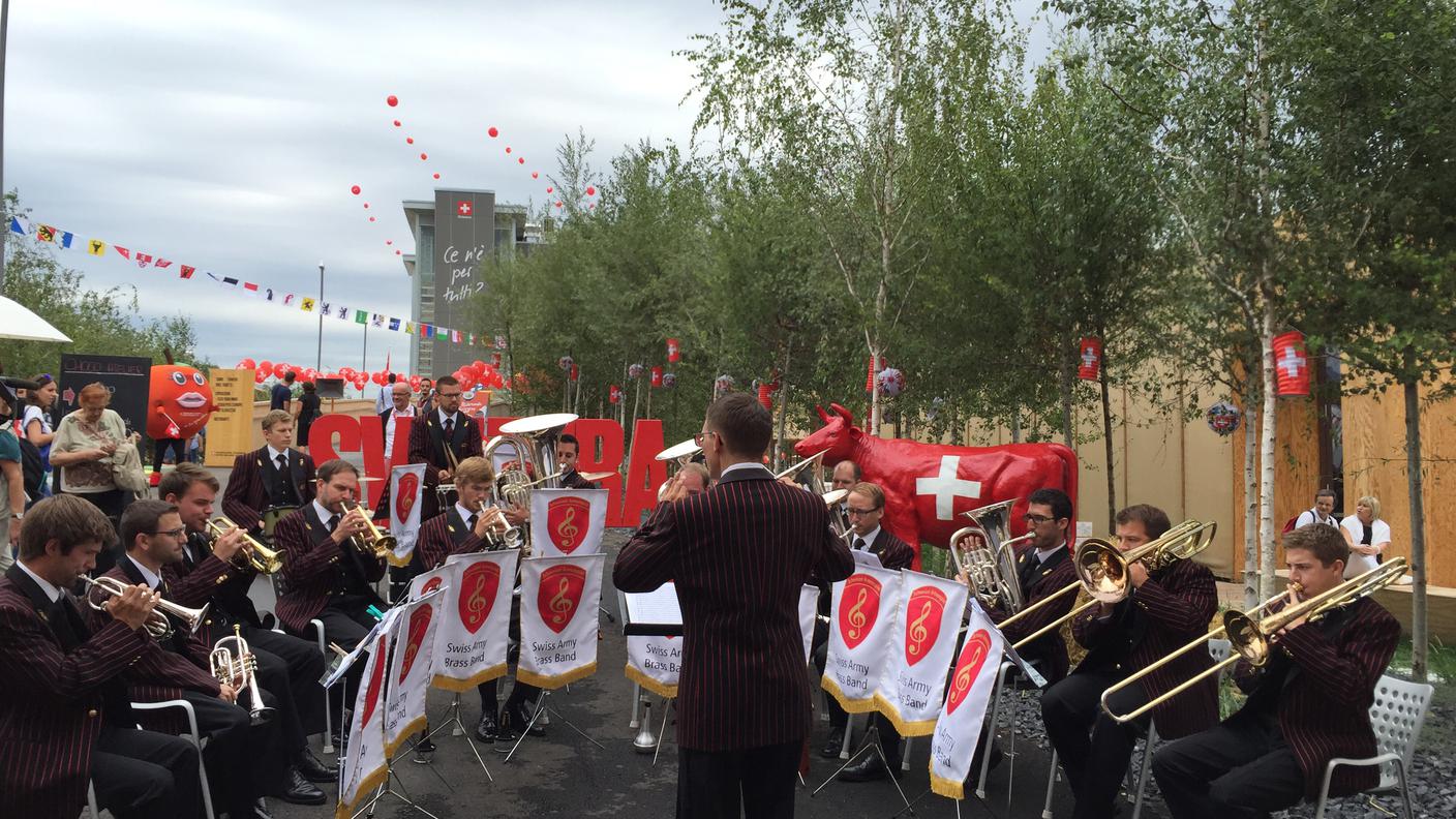 Festa nazionale sulle note di un'orchestra della banda dell'esercito svizzero