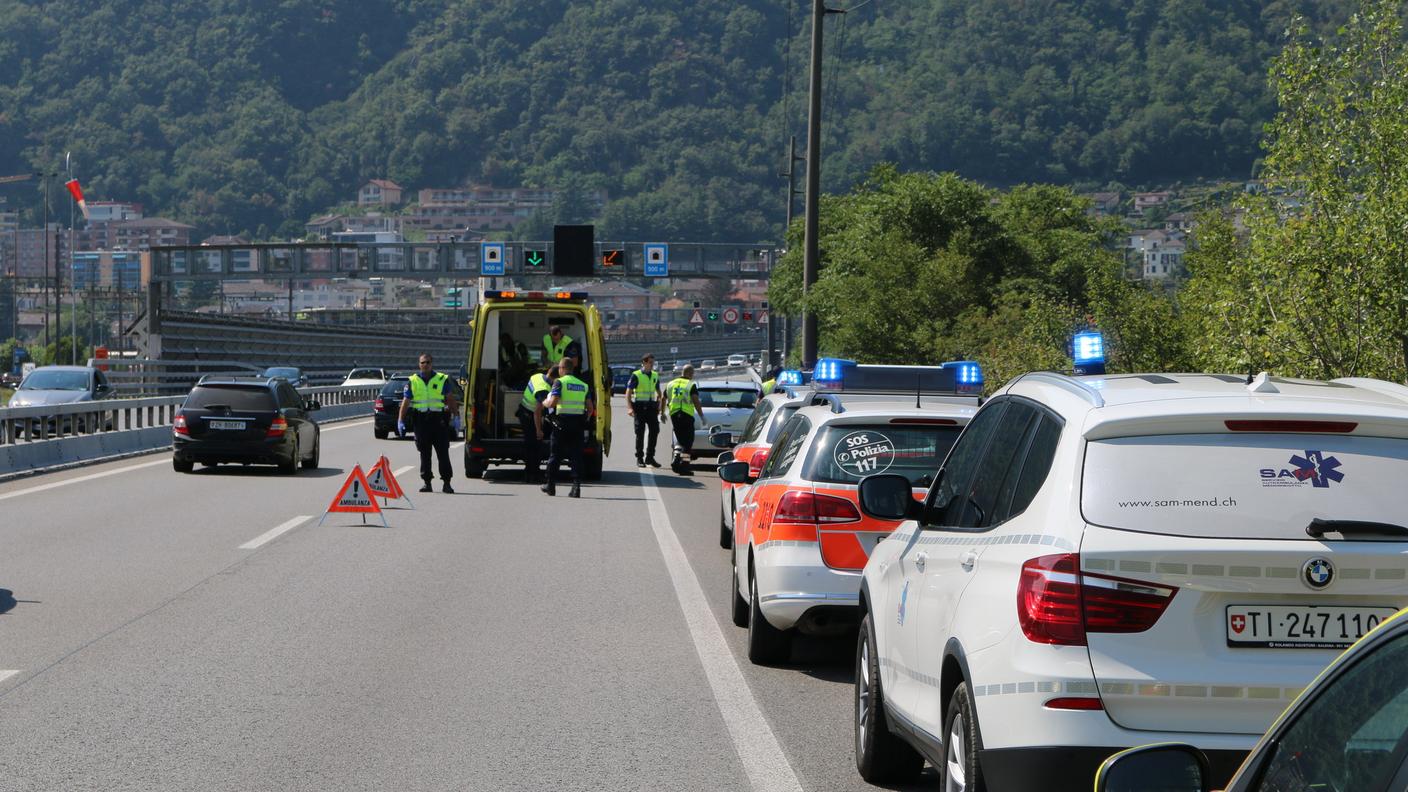 Diverbio sull'autostrada in territorio di Melide