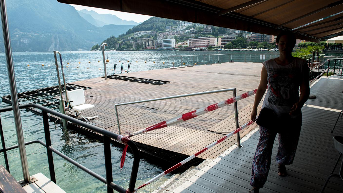 Lugano, la parte centrale è affondata
