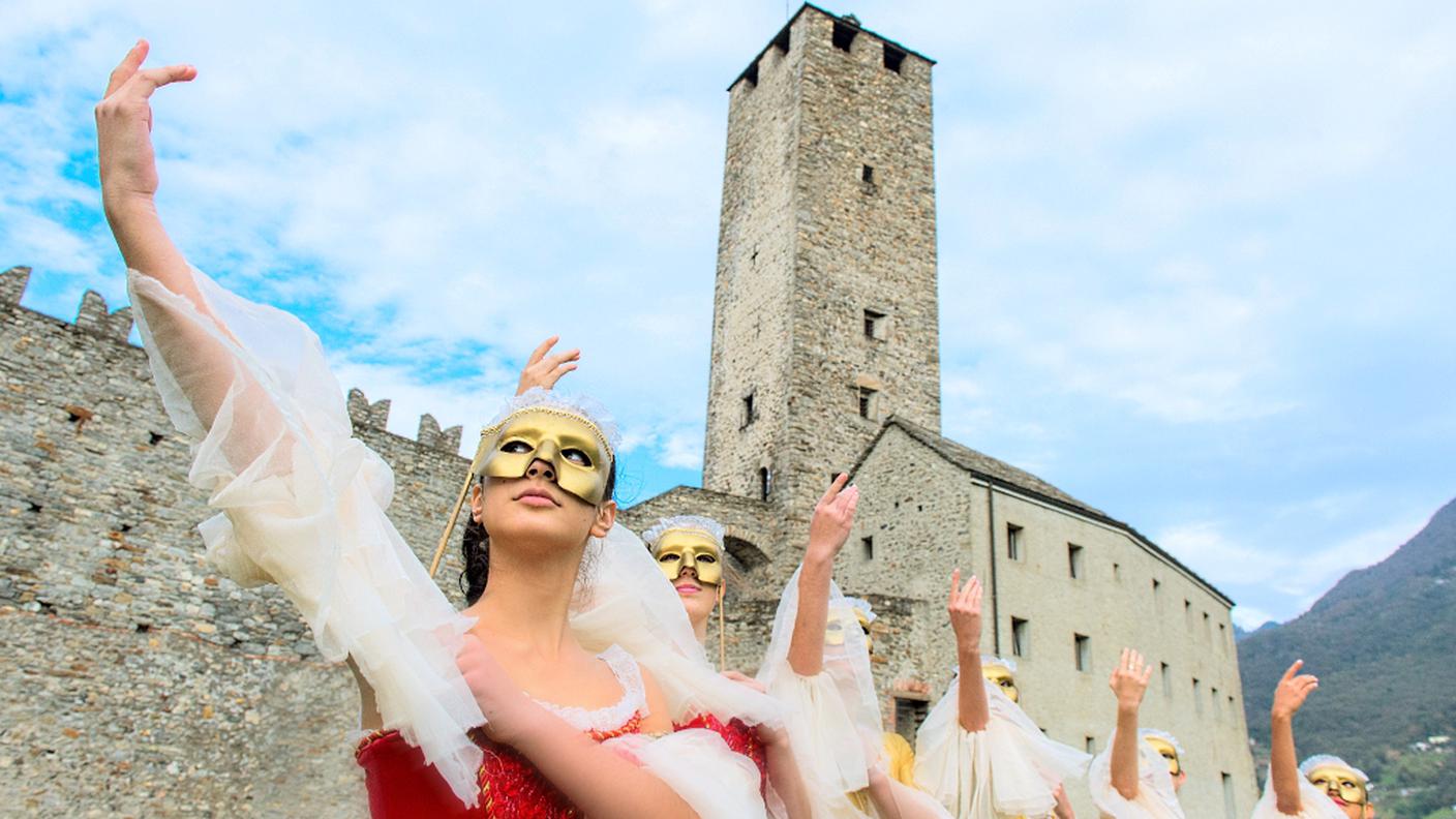 Una rappresentazione teatrale al Castelgrande di Bellinzona