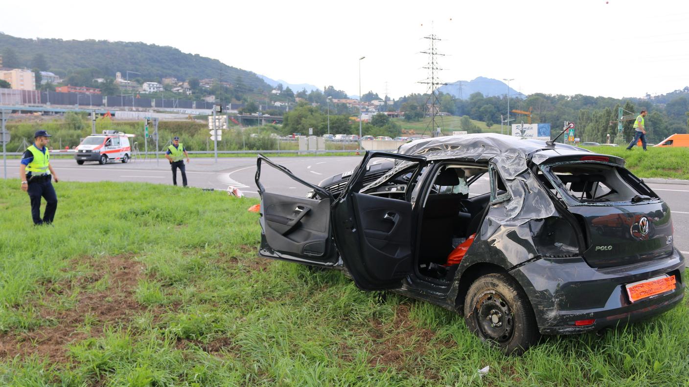 L'auto distrutta