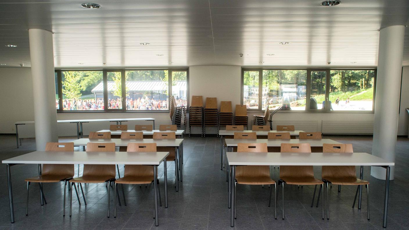 Un'aula della nuova scuola elementare di Capriasca