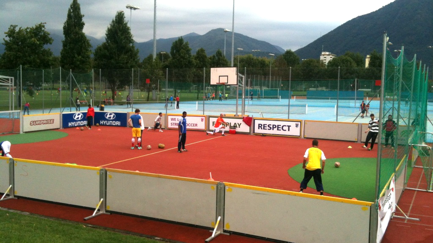 La nazionale elvetica in allenamento a Tenero