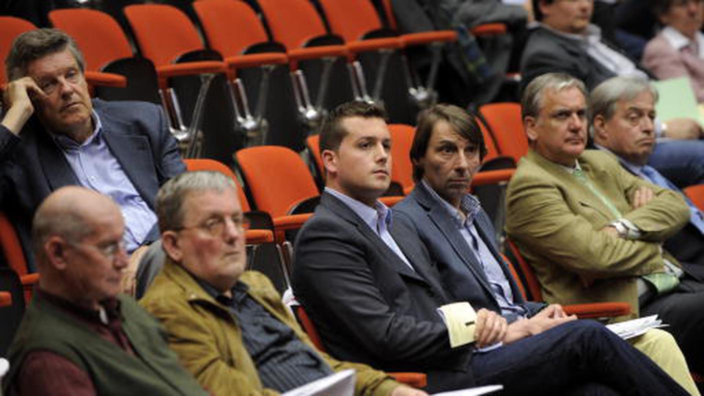 Bruno Besomi al fianco di Michele Foletti all'assemblea della CORSI