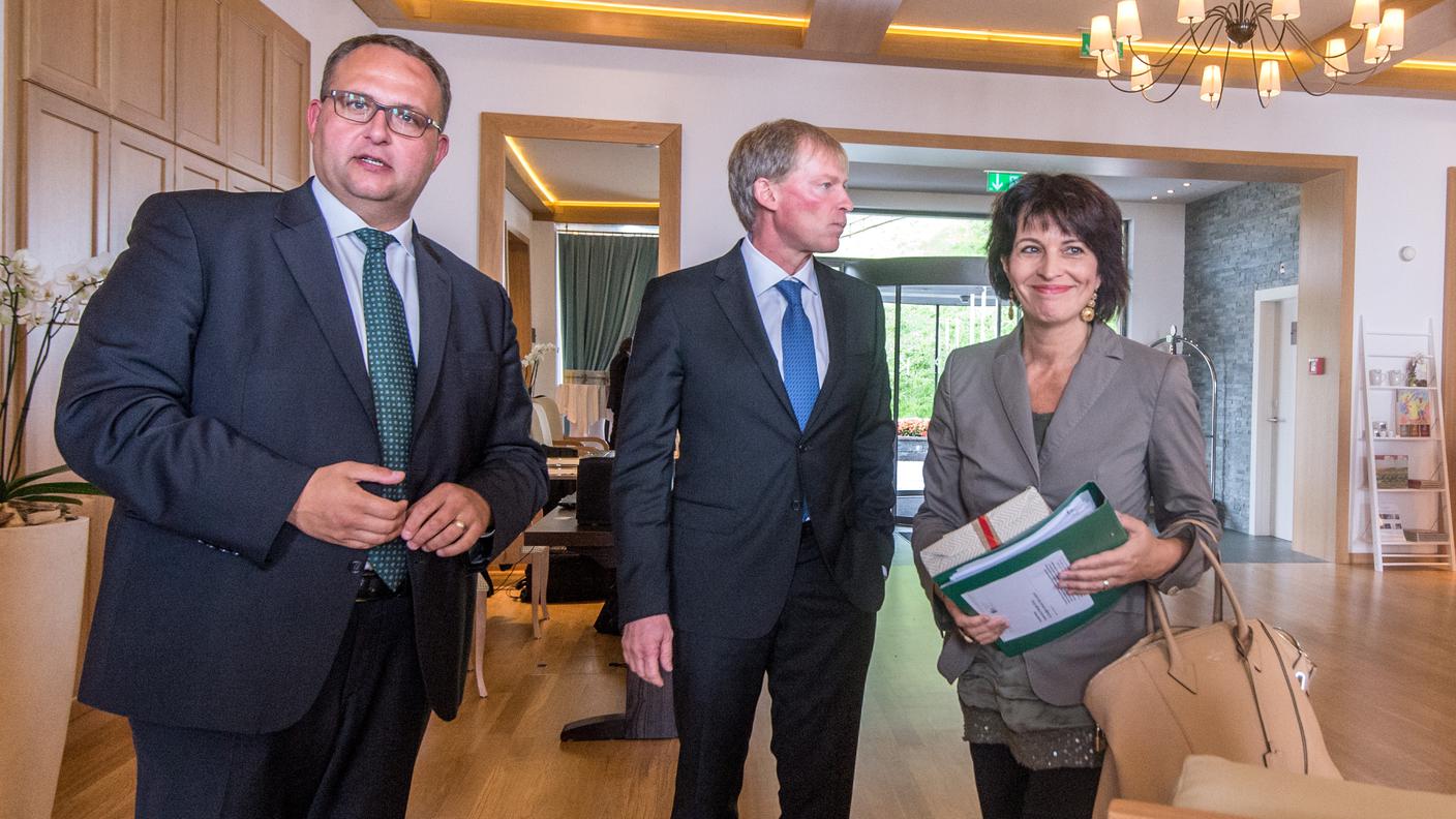Leuthard con Zali e Gobbi