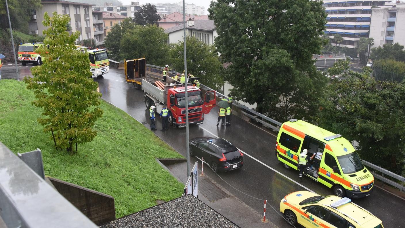 Strada bloccata al traffico
