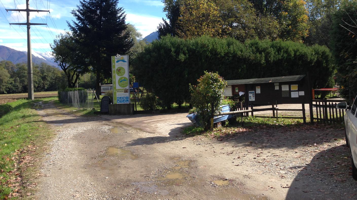 L'entrata del camping di Gudo subito dopo la partenza della carovana