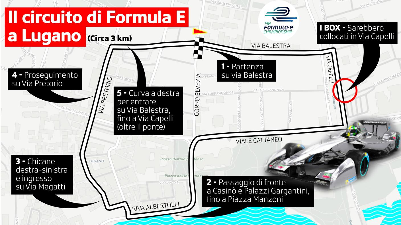 Il circuito con partenza su Via Balestra per preservare gli alberi di Viale Cattaneo