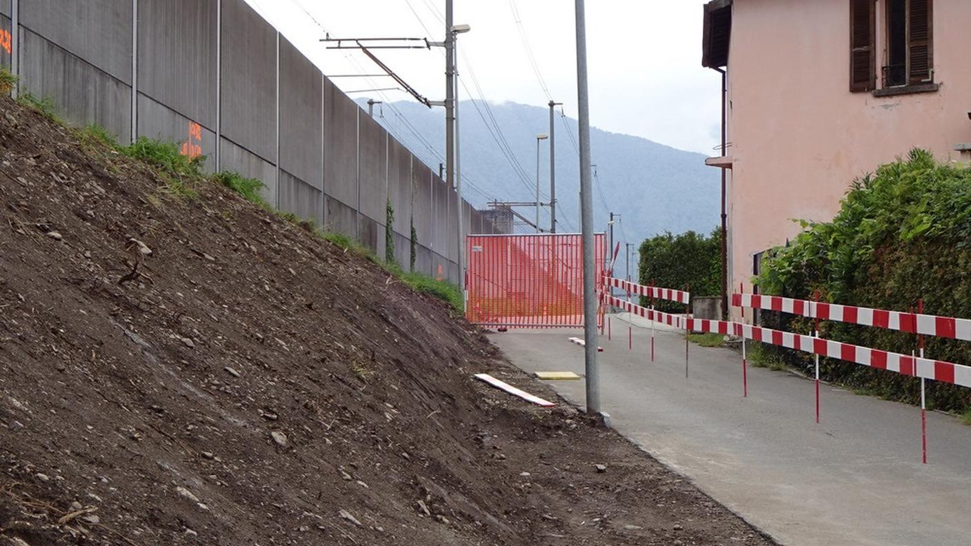 La zona dove si stanno svolgendo i lavori per il terzo binario